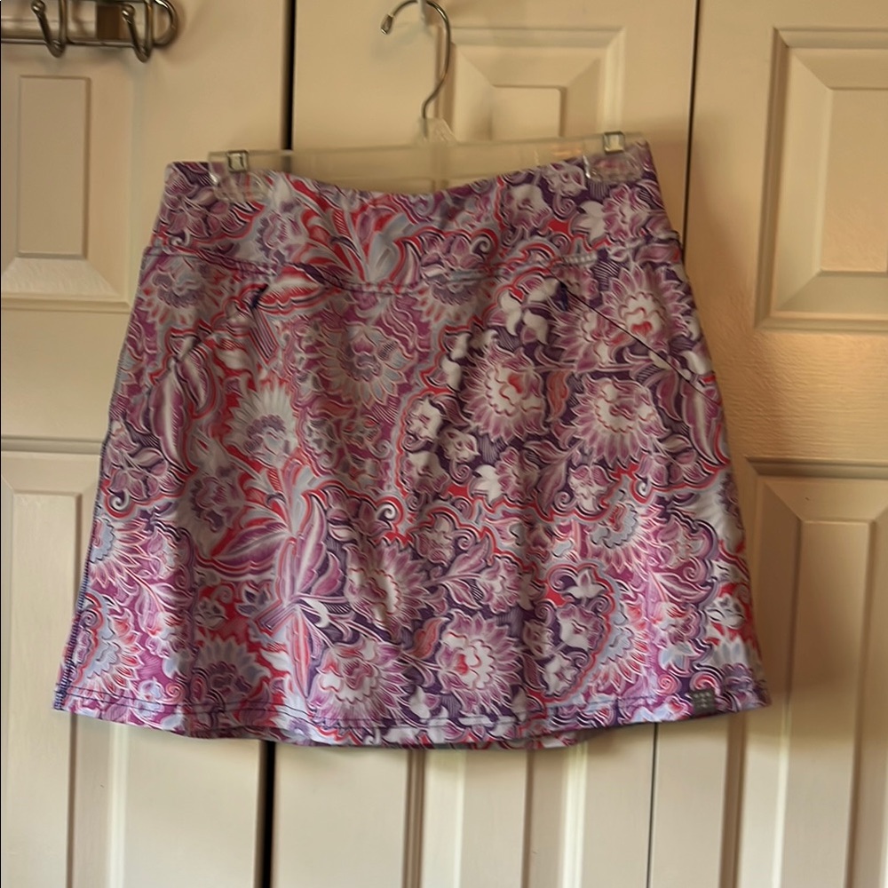 Title Nine A-Line Skort in Purple and Pink Floral